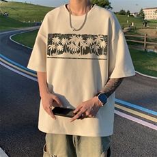 量大优！供视频！港风华夫格短袖T恤半袖男HT230-特P18，男装T恤，电商B367