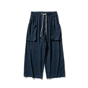 夏季 大码风棉麻亚麻休闲哈伦透气直筒阔腿裤汉服 K132/P75图片