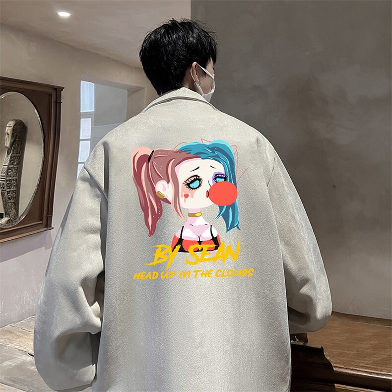 麂皮绒夹克男大码立领褂子外套JK85298-P68加绒款-P78,男装夹克,电商A040