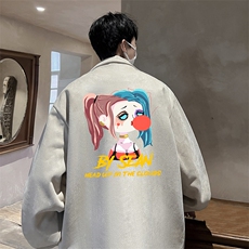 麂皮绒夹克男大码立领褂子外套JK85298-P68加绒款-P78，男装夹克，电商A040