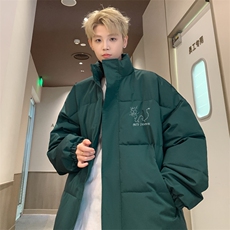 ！2025秋冬新款男士卡通印花立领棉衣保暖棉服外套MY303特P55，男装棉衣，电商B220