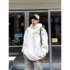 【有货】DYW30-P68美式高街刺绣花卉连帽卫衣男女宽松青少年，男装卫衣，星座603-2