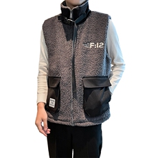 2024冬季加厚羊羔毛立领棉马甲背心外套男M501-p115控165，男装背心/马甲，电商D303