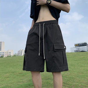 美式复古宽松休闲五分裤夏季新款潮牌宽松工装短裤现货 K8017-P32图片