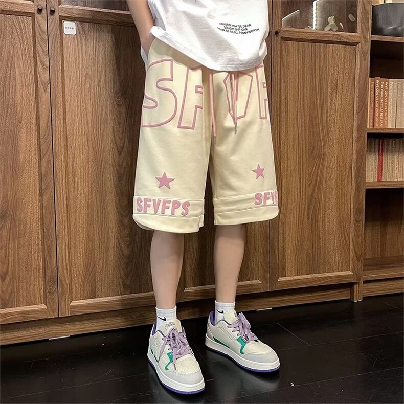 男春夏新款青少年发泡撞色字母短裤ADK16P30,男装休闲裤,星座1116-2
