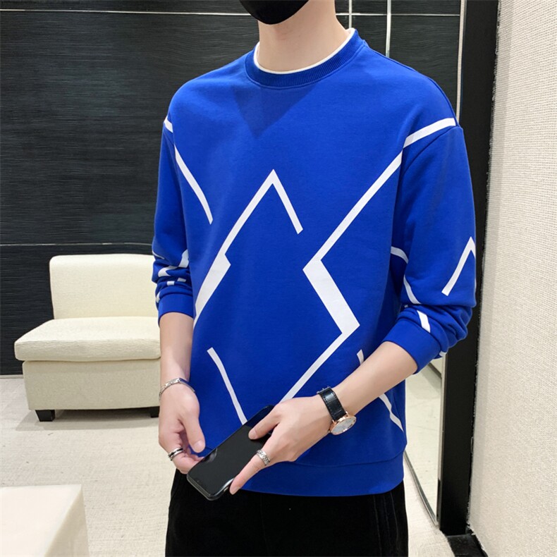 M-8XL秋季胖子假两件圆领卫衣男,男装卫衣,星座209