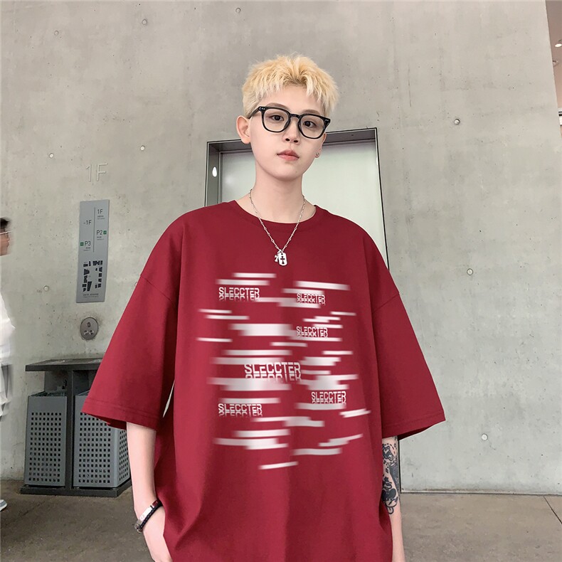 潮牌街头宽松ins半袖上衣休闲男士设计感短袖T恤D328-T411-P28,男装T恤,电商D328