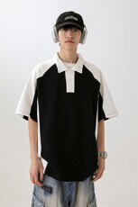 特P35无差价新款时尚夏季百搭拼色POLO衫-POLO01无影墙，男装Polo衫，电商A003