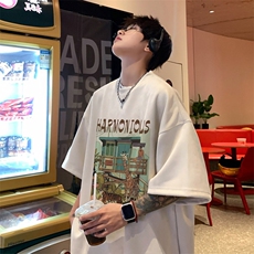 ！版权！2025夏季新款男士麂皮绒短袖T恤半袖TL2450特P19，男装T恤，电商B220