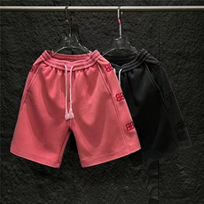 重工刺绣水洗男女同款短裤新纯色夏季五分裤情侣款536-TP66，男装休闲裤，电商A089-1
