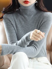 百搭时尚简约高领打底大气秋冬新款女羊毛衫，女装羊毛衫，伟泽羊绒