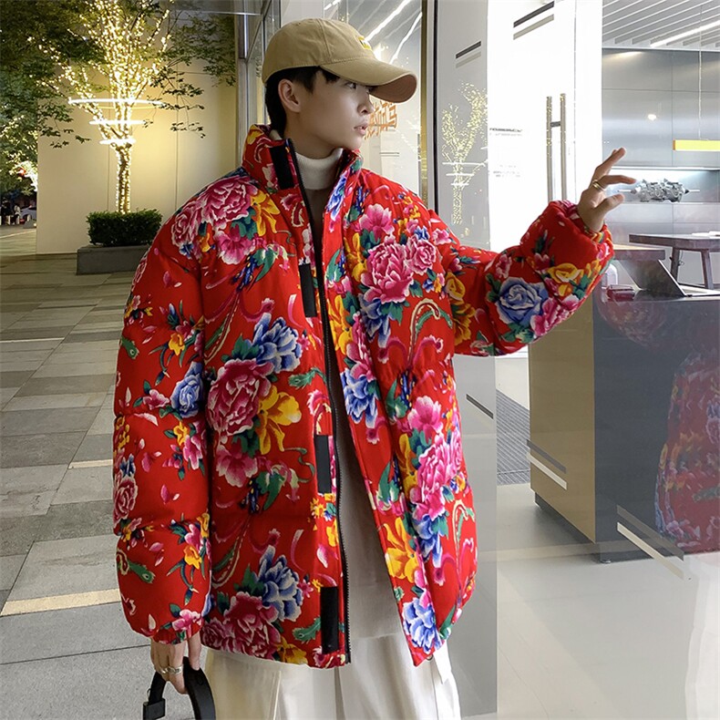 MY204东北新大花加厚保暖风特色棉衣外套棉服面包服男女棉袄,男装棉衣,星座115A(原星座507）