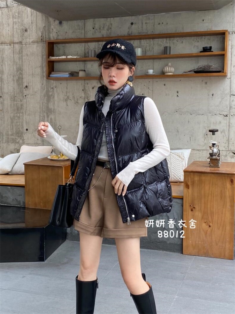 妍妍香衣舍88012立领抽绳马甲,女装马甲,香衣舍