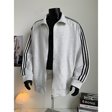 WY5019/P65春装新款高品质不起球织带设计开衫卫衣男潮宽松外套，女装短外套，电商A141