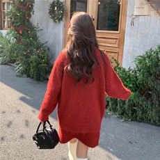 现！2C237-8712-P125红新年红针织套装K198，女装针织衫/毛衣，2C237
