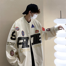 oversize美式棒球服秋季潮牌夹克hiphop高街机车赛车服W5164-P62，男装夹克，星座512-2
