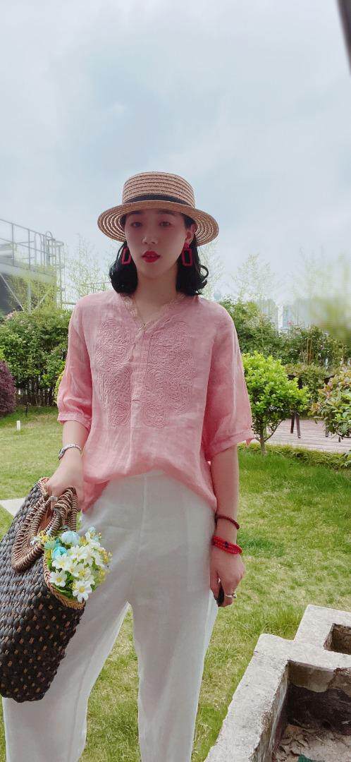 纯苎连衣裙小衫裤子裙子衬衣 时尚风 风淑女风休闲风，女装连衣裙，川哲