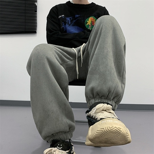 棉花绒休闲裤加绒束脚裤男KD566-P50图片
