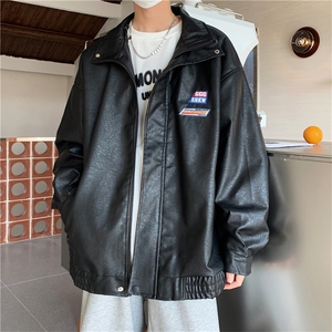 高街ins潮牌复古皮衣机车服秋季潮流炸街情侣夹克外套 W2117-P68图片