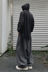 26春款连帽个性造型围巾卫衣慵懒风潮搭潮流上衣HY856P55控88，男装卫衣，电商A102B