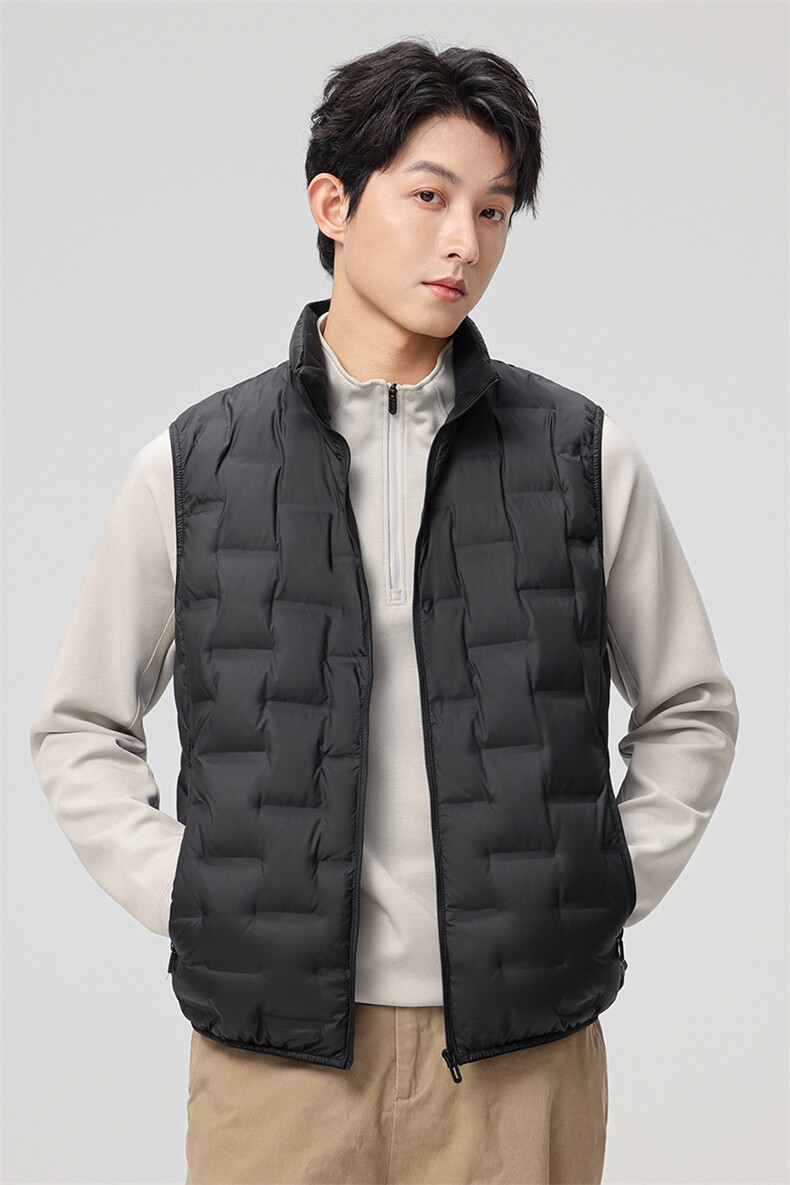主推新款90绒子轻薄情侣装羽绒服秋冬男款休闲轻薄羽绒服马甲外套,男装羽绒服,钱塘723
