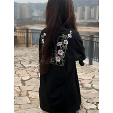 万针全刺绣工艺抖音得物高品质260克重磅纯棉双纱美式高街短袖T恤，男装T恤，电商A486
