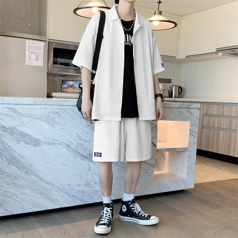 冰丝运动套装男士夏季薄款布标夏装速干休闲运动服TZ006-特批60图片