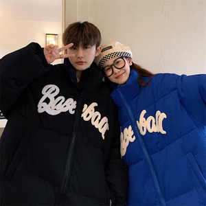 WASSUP HAPPY面包棉服男士冬季加厚大码外套潮牌情侣保暖棉衣袄子图片