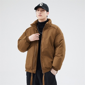 现货冬季美式休闲加厚雪山外套夹克立领纯色三防户外工装棉服图片
