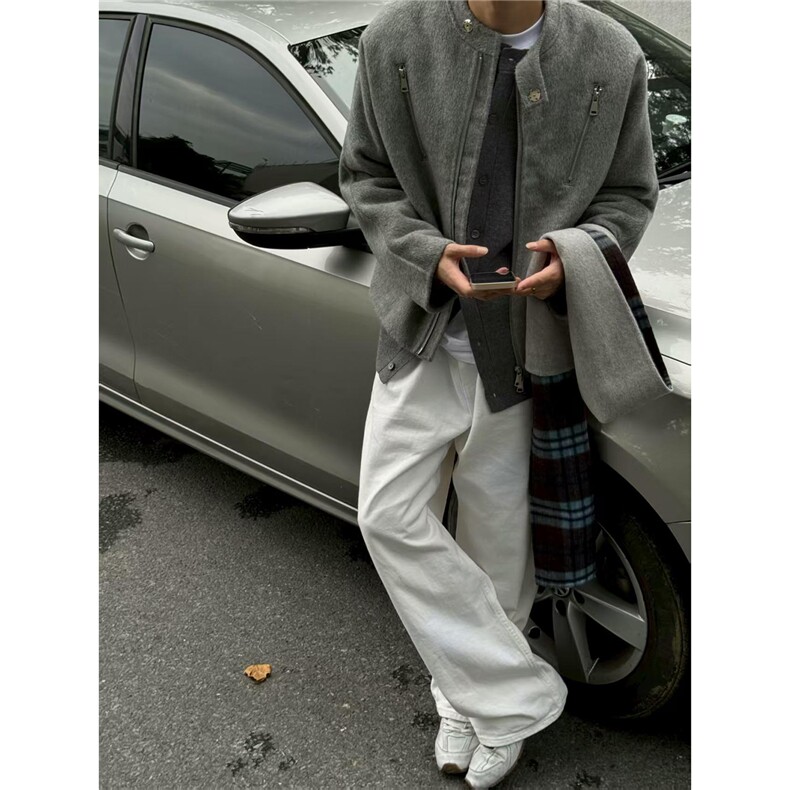 【现货】仿羊绒短款呢子外套毛呢夹克DY05006P110，男装夹克，星座1004（原星座815-3）