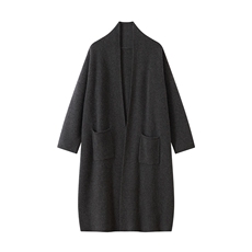 2025年秋季新款百搭带兜元宝针无扣大衣，女装双面呢大衣，品秋羊绒