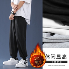 2023秋冬舒适港风休闲百搭卫裤WK01-1特批23-加绒特批30，男装休闲裤，星座718-1