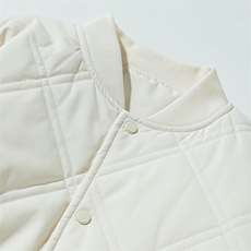 冬季纯色菱形格棒球服棉服保暖宽松休闲简约情侣款棉衣MY385-P65，男装棉衣，电商B306