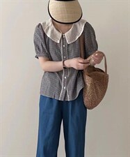 韩版蕾丝格子开衫，其它，依多坊