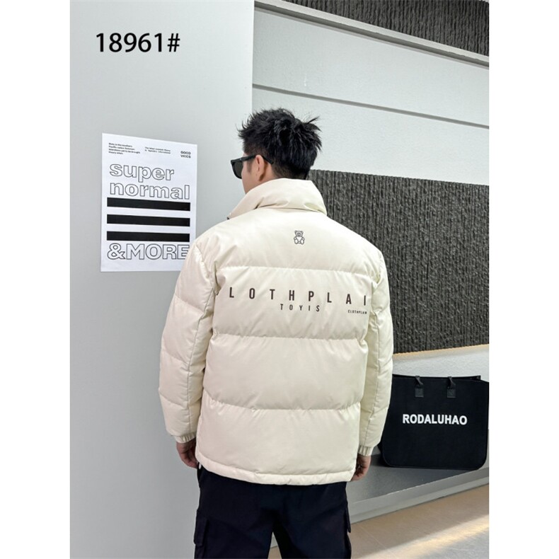 羽绒服男新款立领小熊刺绣羽绒皮外套18961-P170,男装羽绒服,星座310A-4