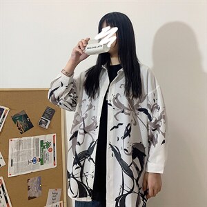 1港风夏季休闲情侣大码M-5XL潮流帅气七分袖衬衫男7854P45控68，男装衬衫，星座226-2