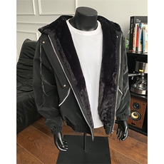 一体毛座山雕连帽棉服加厚保暖夹克冬季外套男XZ514-2-25108-P128，男装夹克，星座514-2(原B239)