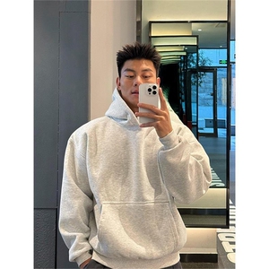 抖音得物二开 26春装美式高街短款廓形连帽卫衣男女外套LM01图片