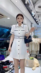 小香风连衣裙图片