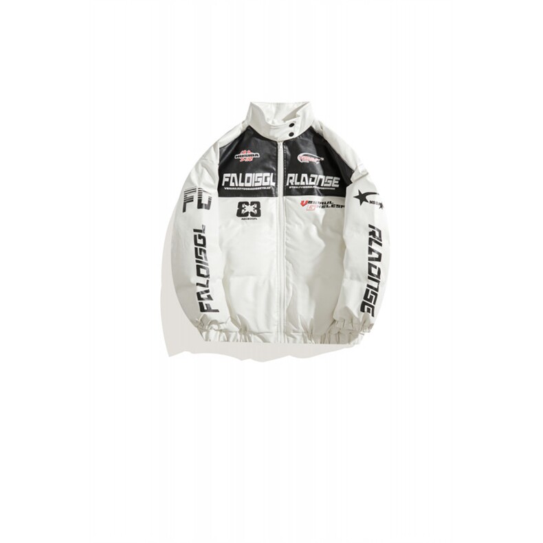 M6615-P128168冬季机车棉服潮流反光条宽松皮衣休闲外套男,男装皮衣,星座307A