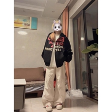W10642-P53网图现货华棉复合印花连帽开衫卫衣，男装卫衣，星座1608