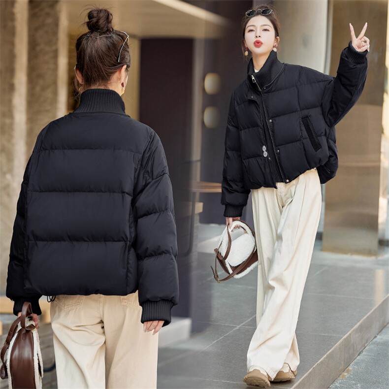 时尚保暖女款白鸭绒短款羽绒服冬季新款宽松显瘦外套,女装羽绒服,浪花E族（衣布洛）