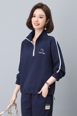 2025年春季时尚休闲宽松刺绣条纹上衣，女装短外套，依恋蒂丝