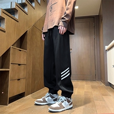 秋冬新款简约潮流韩版纯色百搭休闲裤宽松束脚长裤KZ9120P-45，男装休闲裤，电商A128