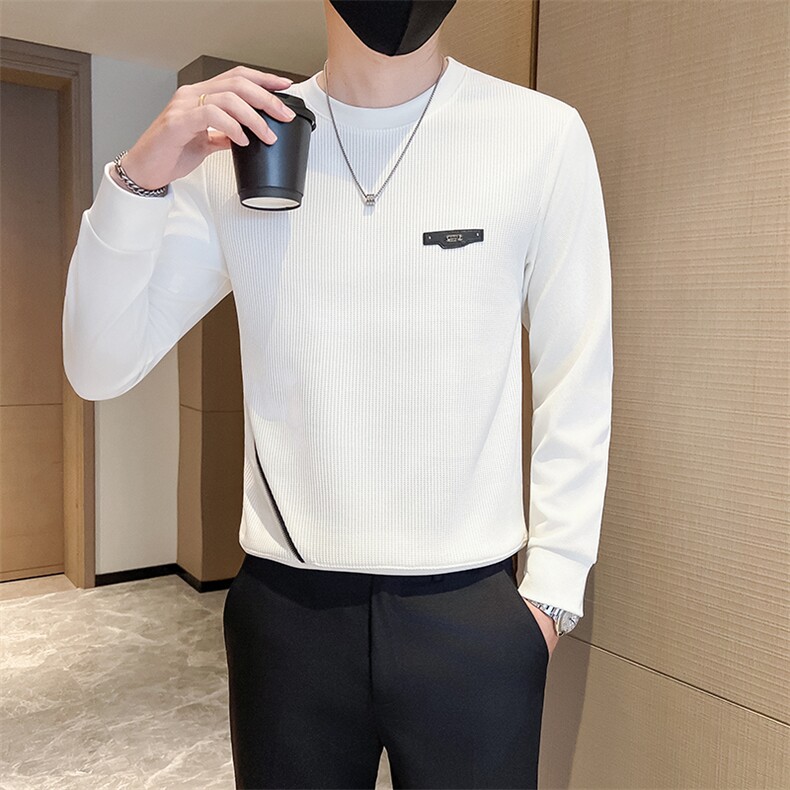 店主风秋冬男士时尚潮流长袖卫衣男打底T301A-1/W03/P58控78,男装T恤,星座301A-1