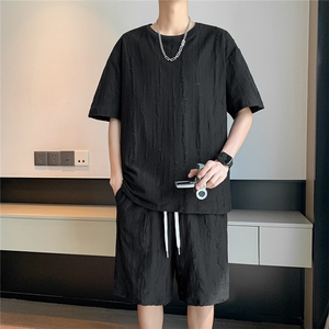 35523-P60 大码 控89 大码夏季男士休闲套装图片