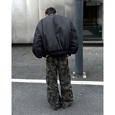 美式秋冬飞行员夹克棉衣外套男加厚棉服廓形棒球服MY08213-P88，男装棉衣，星座308B-1