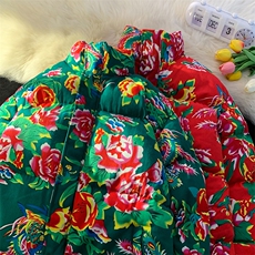MY203冬季保暖防寒棉服东北大花衣可配套装大码风汉服潮男女，男装棉衣，星座115A-1