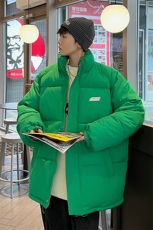 港风棉衣男女面包服烫金大字母棉服2025新款棉袄男装外套3324-P88，男装棉衣，星座207