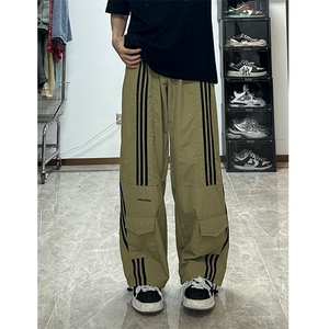 三防面料 直筒宽松休闲裤男潮流痞帅阔腿裤XK401-P45限价59图片